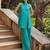 Sea green color beautiful girlie top bottom set for stylish party looks