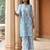 Sky blue color beautiful girlie top bottom set for stylish party looks
