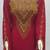 Luxurious Maroon Kaftan With Gold Work Stitched Dress