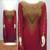 Luxurious Maroon Kaftan With Gold Work Stitched Dress