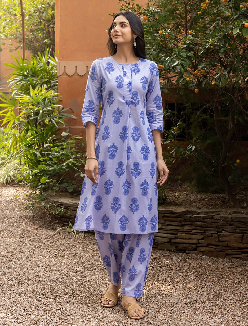 Sky blue color beautiful girlie top bottom set for stylish party looks
