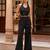 Black color beautiful girlie top bottom set for stylish party looks