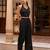 Black color beautiful girlie top bottom set for stylish party looks