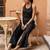 Black color beautiful girlie top bottom set for stylish party looks