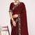 Maroon sequin embellish work satin silk saree sari for women