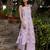Lilac color beautiful girlie top bottom set for stylish party looks