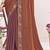 Rust sequin embellish work satin silk saree sari for women