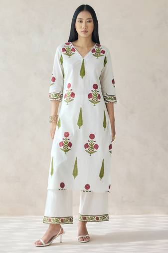 Off white color beautiful girlie top bottom set for stylish party looks