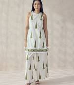 Off white color beautiful girlie top bottom set for stylish party looks