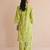 Lime green color beautiful girlie top bottom set for stylish party looks