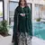 Green color rangoli crush fabric designer embroidered heavy partywear gown