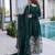 Green color rangoli crush fabric designer embroidered heavy partywear gown