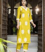 Yellow color beautiful designer looking rich party kurta set