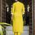 Yellow color beautiful designer looking rich party kurta set