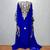 Luxurious Blue Kaftan With Gold Work Stitched Dress