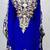 Luxurious Blue Kaftan With Gold Work Stitched Dress