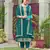 Emerald faux georgette semi stitched suit with embroidery & sequence work