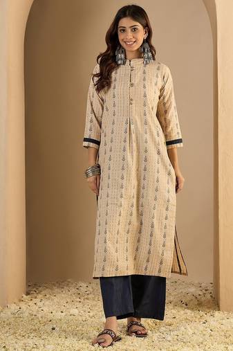 Beige color beautiful designer looking rich party kurta set