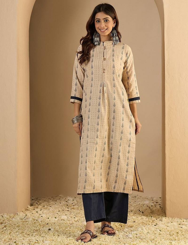 Beige color beautiful designer looking rich party kurta set