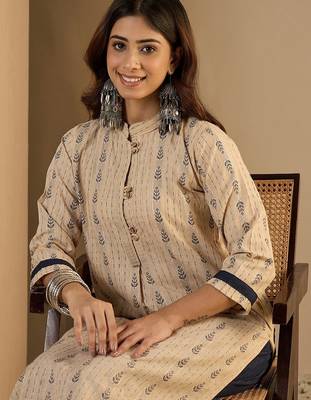 Beige color beautiful looking rich party kurta set 3
