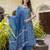 Blue color beautiful floral printed cotton blended foral rich suit