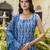 Blue color beautiful floral printed cotton blended foral rich suit