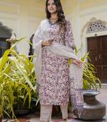 Multy color beautiful floral printed cotton blended foral rich suit