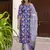 Blue color beautiful floral printed cotton blended foral rich suit