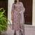 Maroon color cotton blended designer floral printed ethnic partywear suit