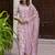 Purple color cotton blended designer floral printed ethnic partywear suit