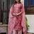 Gajri color cotton blended designer floral printed ethnic partywear suit