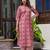 Gajri color cotton blended designer floral printed ethnic partywear suit