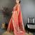 Pink tissue solid zari weaving paithani saree with muniya border