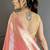 Pink tissue solid zari weaving paithani saree with muniya border