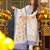 Cream color muslin fabric designer stylish fancy kurta set for girls