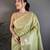 Light green tissue solid zari weaving paithani saree with muniya border