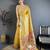 Golden yellow tissue solid zari weaving paithani saree with muniya border