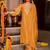 Mustard color mal chanderi fabric designer stylish fancy kurta set for girls