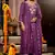 Purple color mal chanderi fabric designer stylish fancy kurta set for girls