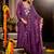 Purple color mal chanderi fabric designer stylish fancy kurta set for girls
