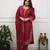 Maroon color chanderi fabric designer stylish fancy kurta set for girls