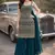 Rama color georgette fabric designer embroidery work ceremonial sharara dress