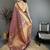 Wine banarasi soft silk checked body with floral motifs south pattu saree