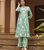 Pista color cotton blended designer trendy top bottom set for trendy girls