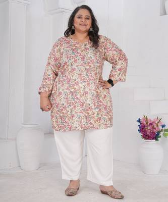 Multy color beautiful plus size kurta for looks 1