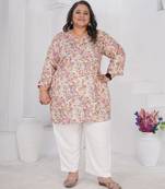 Multy color beautiful plus size kurta for casual looks