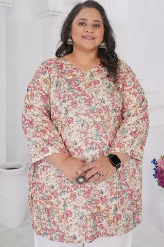 Multy color beautiful plus size kurta for looks