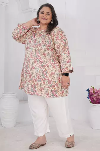Multy color beautiful plus size kurta for looks