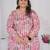 Pink color beautiful plus size kurta for casual looks