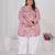Pink color beautiful plus size kurta for casual looks